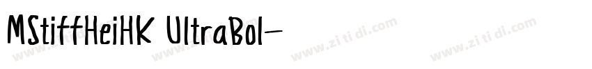 MStiffHeiHK UltraBol字体转换